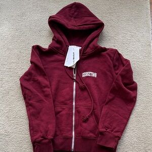 Brandy Melville Georgetown zipped hoodie